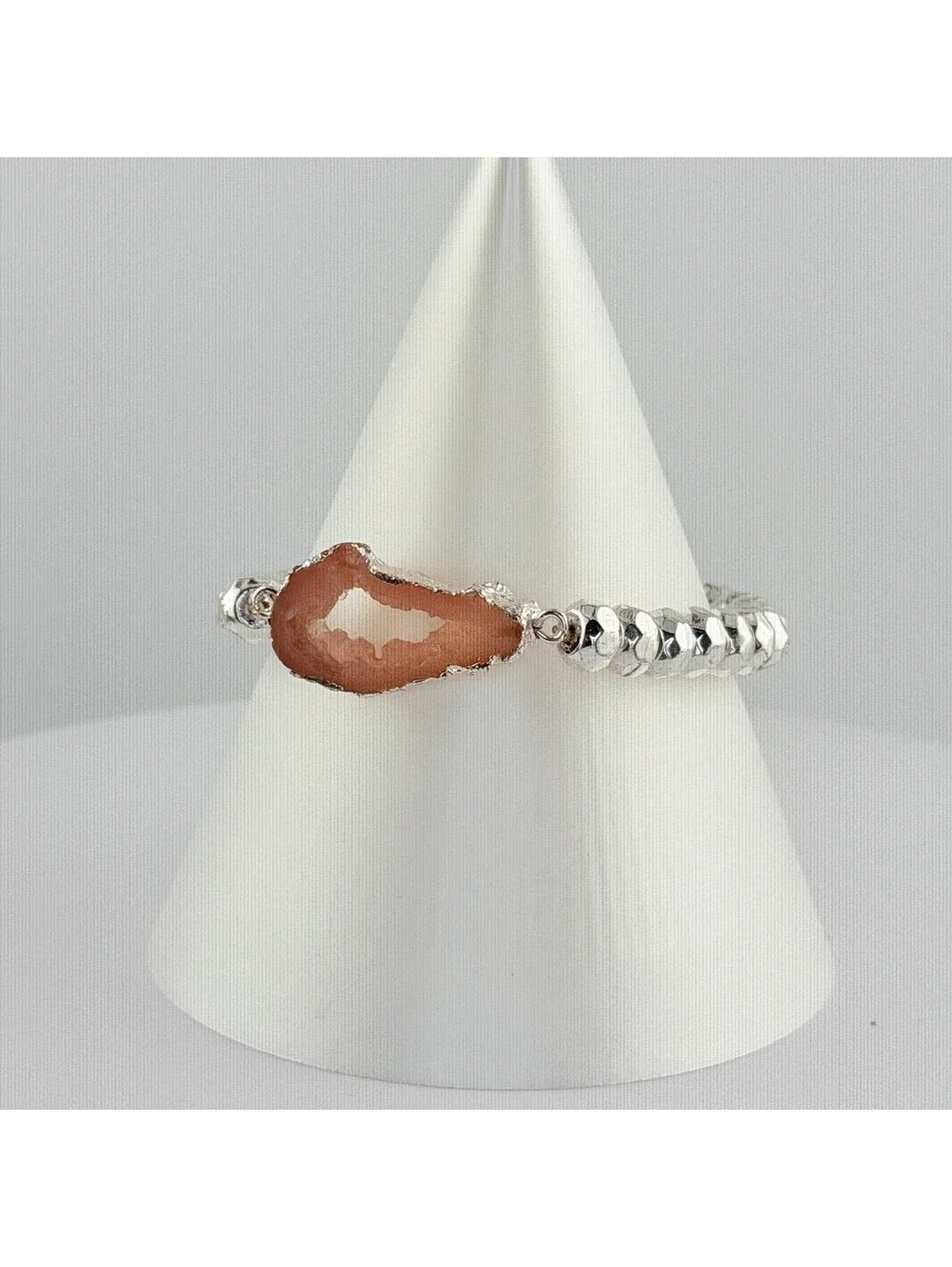 Bomb Party Single Stack Druzy Bracelet - on Silver Plating #159